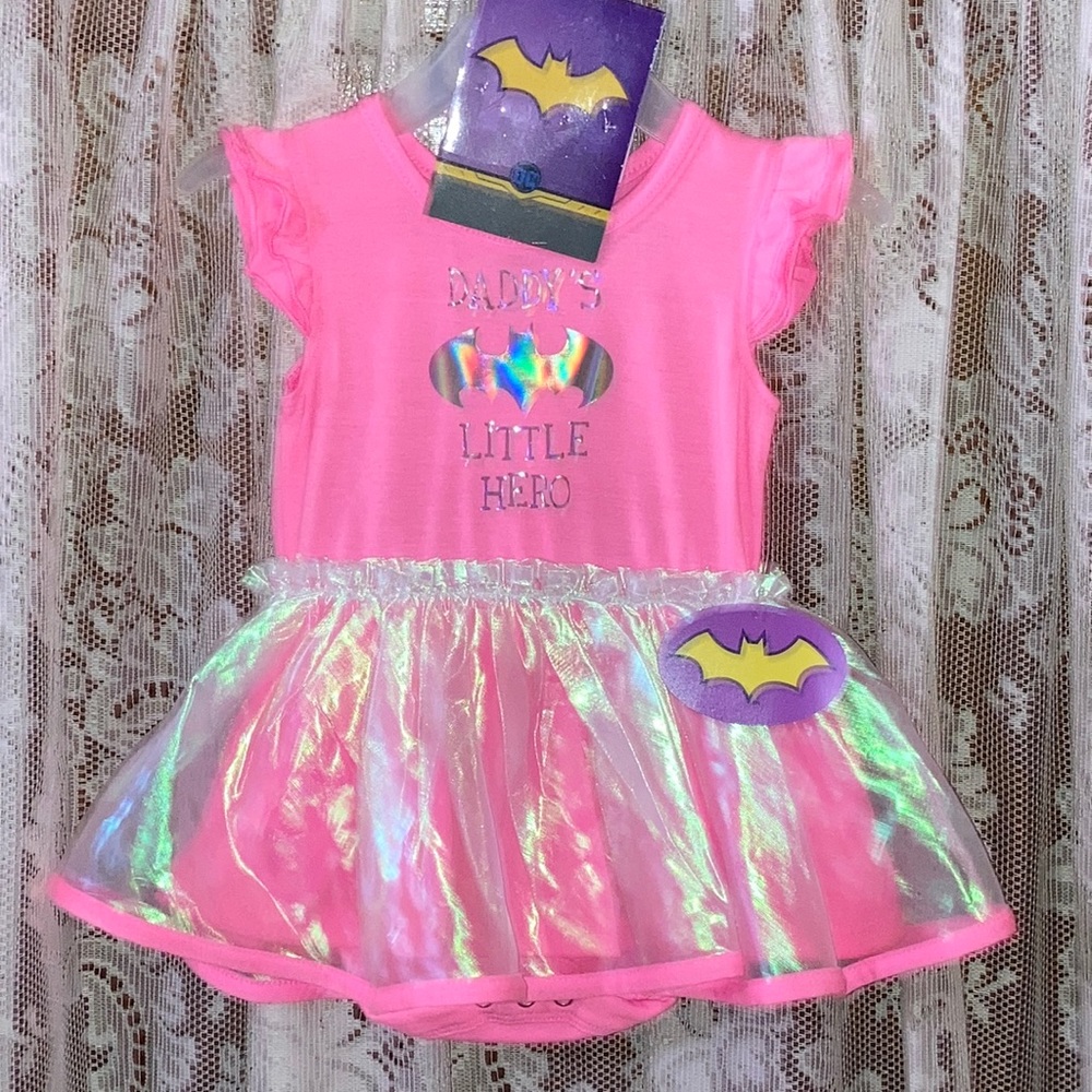 Batgirl Tutu Dress with Matching Headband 6-9 M